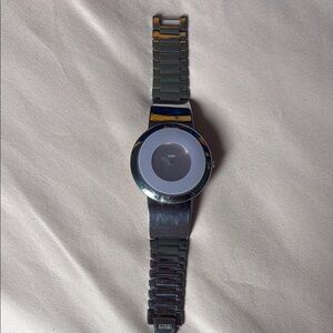 Storm Black and Silver Watch with Minimalist Circular Display